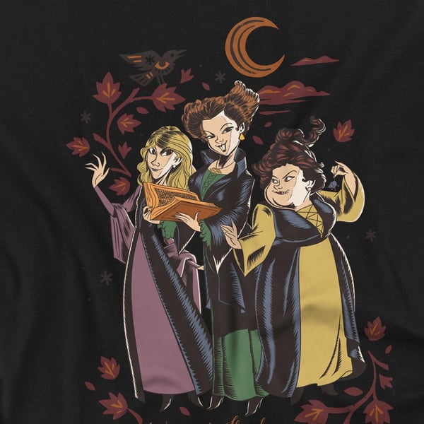 Hocus Pocus 2 Unisex Adult Witchful Thinking Sanderson Sisters T-Shirt