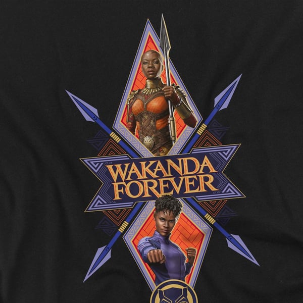 Black Panther: Wakanda Forever Unisex Adult Shuri Okoye Diamond T-Shirt