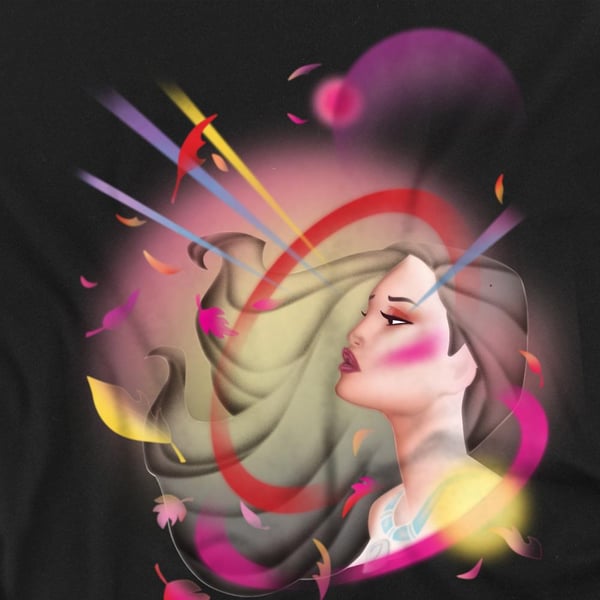 Pocahontas Unisex Aikuisten Airbrush T-paita
