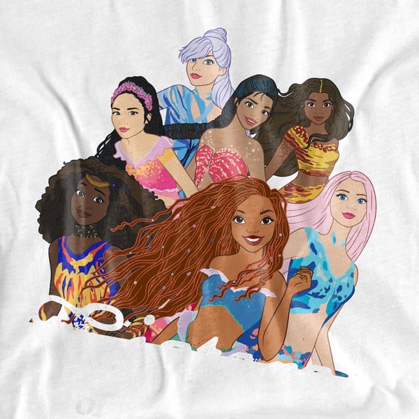The Little Mermaid Unisex Adult Sisters Of The Sea Ariel T-Shirt