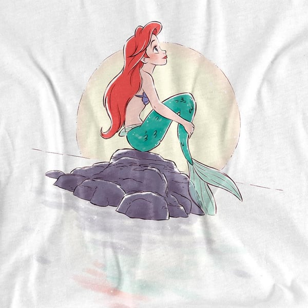 The Little Mermaid Unisex Adult Ariel Sunset T-Shirt