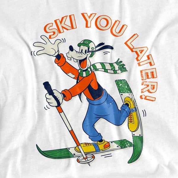 Mickey Mouse Unisex Adult Ski You Later Goofy T-Shirt