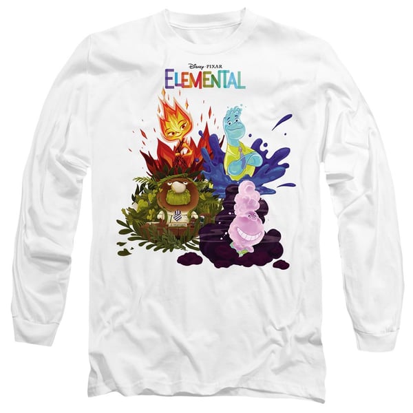 Elemental Unisex Adult Ember Wade Gale Grouchwood Group Scene T-Shirt