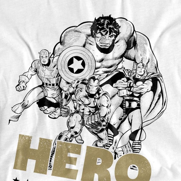 Avengers Unisex Adult Hero Group Fathers Day T-Shirt