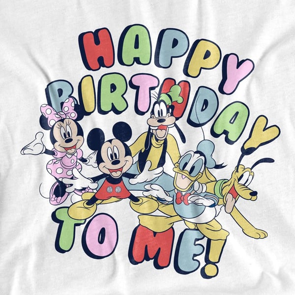 Mickey Mouse Unisex Adult Happy Birthday To Me! T-Shirt