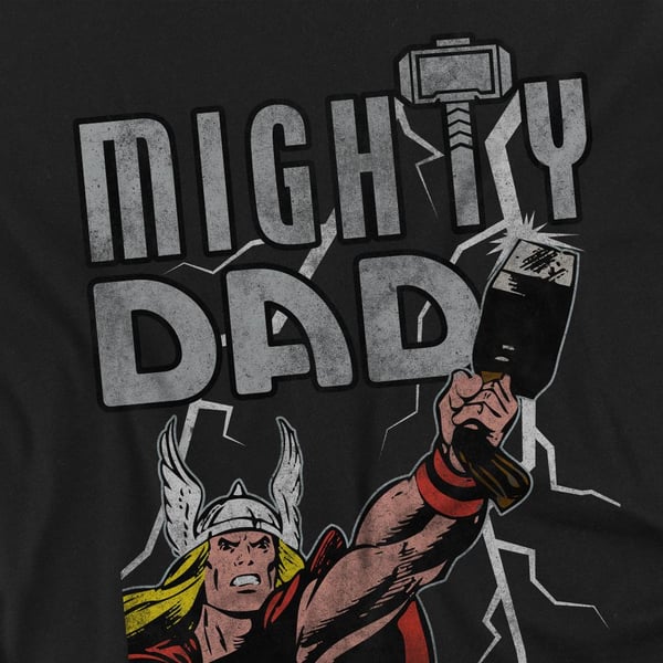 Thor Unisex Adult Mighty Dad Lightning Fathers Day T-Shirt