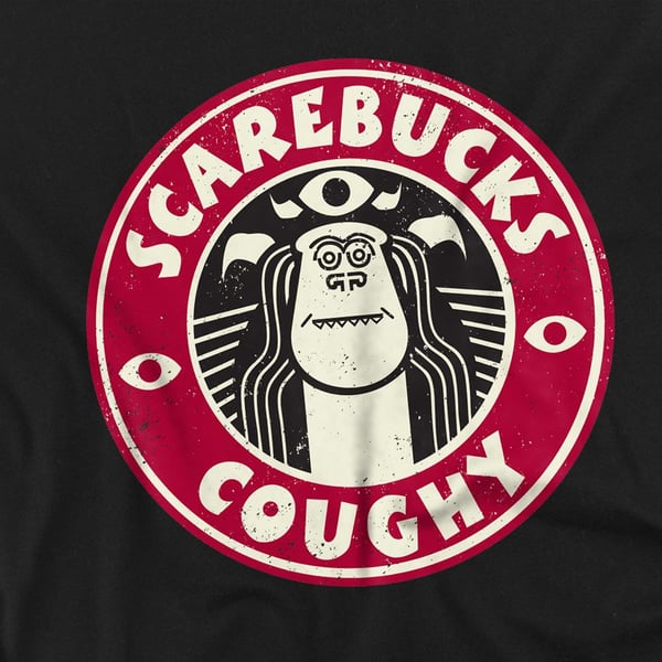 Monsters at Work Unisex Adult Scarebucks Coughy T-Shirt