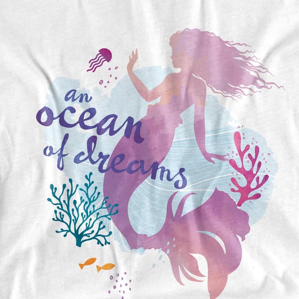 The Little Mermaid Unisex Adult Ocean Of Dreams Ariel T-Shirt