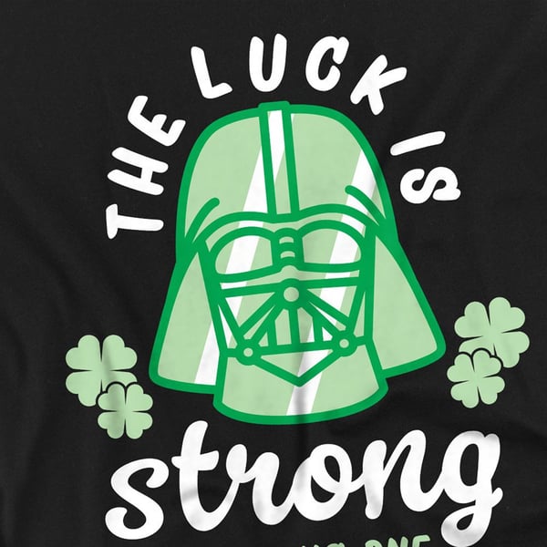Star Wars Unisex Adult Strong Luck Darth Vader St Patricks Day T-Shirt