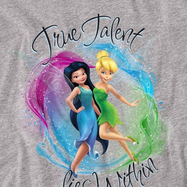 Disney Fairies Unisex Adult True Talent Within Tinker Bell & Silvermist T-Shirt