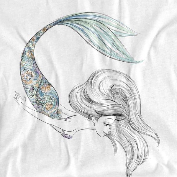 The Little Mermaid Unisex Adult Pearlescent Ariel T-Shirt