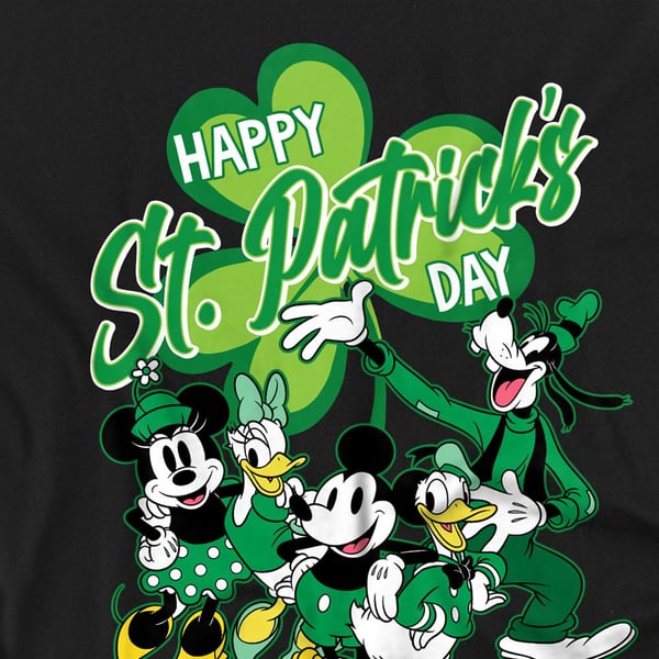 Mickey Mouse Unisex Adult Minnie Goofy Donald St Patricks Day T-Shirt