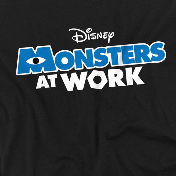Monsters at Work Unisex Adult Dark Logo T-Shirt
