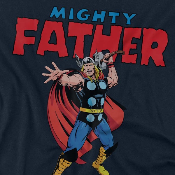Thor Unisex Adult Mighty Father Fathers Day T-Shirt