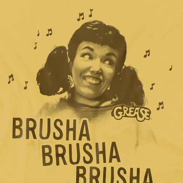 Grease Mens Brusha Brusha Brusha T-Shirt