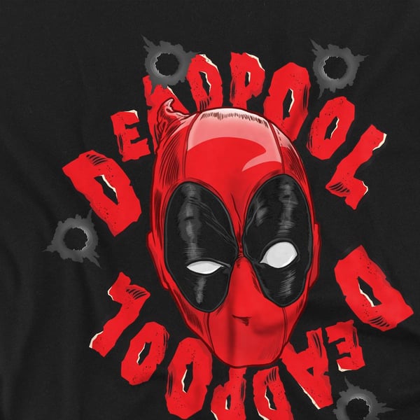Deadpool Unisex Aikuisten Pää T-paita
