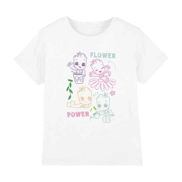 Guardians Of The Galaxy Childrens/Kids Flower Power Groot Sketch T-Shirt
