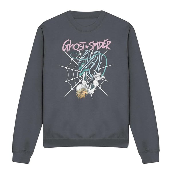 Hämähäkkimies Unisex Aikuisten Ghost-Spider Neonverkko Collegepaita