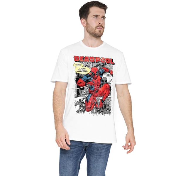 Deadpool T-shirt med tegneserie for mænd