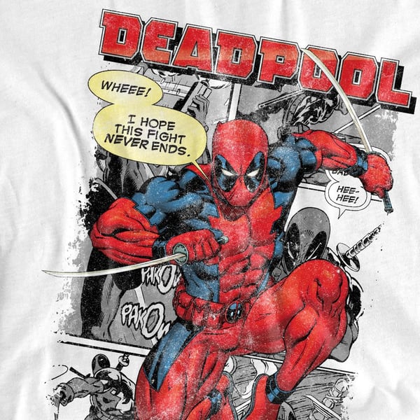 Deadpool T-shirt med tegneserie for mænd
