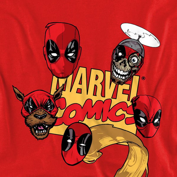 Deadpool Unisex Adult Character Heads Sweatshirt
