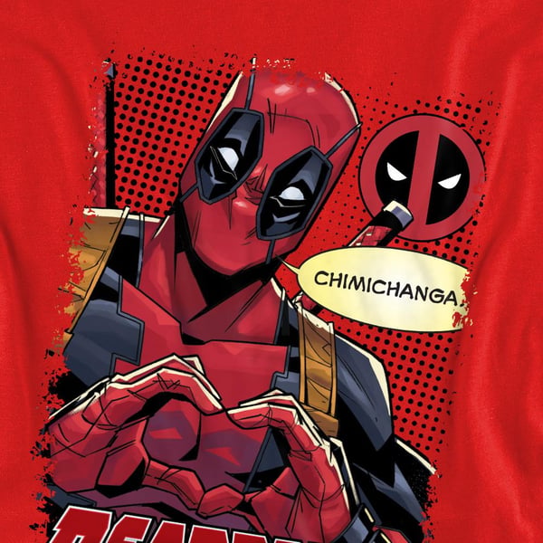 Deadpool Unisex Adult Chimichanga Heart Sweatshirt