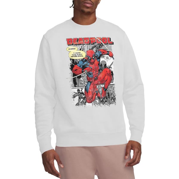 Deadpool Unisex Adult Comic Strip Sweatshirt