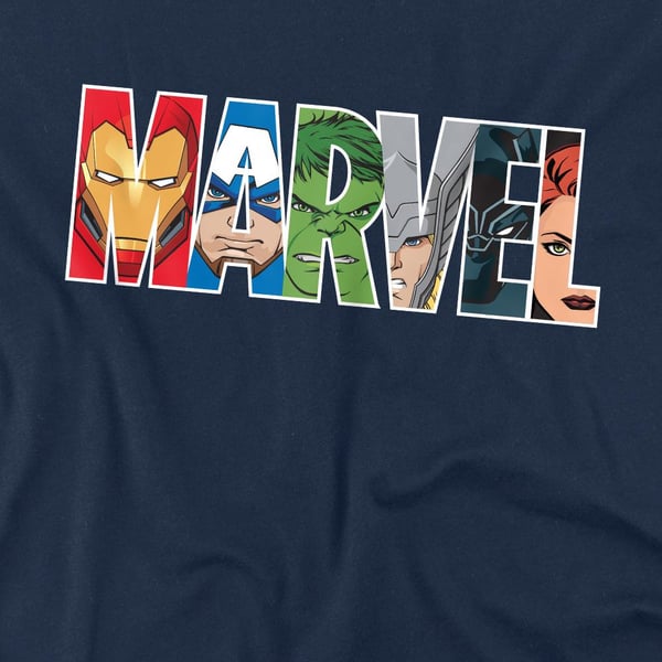 Marvel Lasten Hahmojen Kasvot T-paita