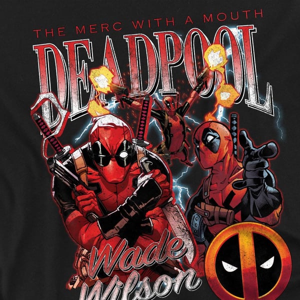 Deadpool Unisex Adult Character Montage T-Shirt