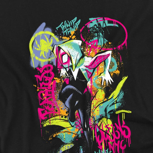 Marvel Lasten Ghost-Spider Neon Graffiti T-paita