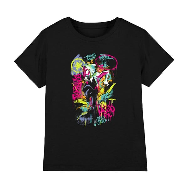 Marvel Lasten Ghost-Spider Neon Graffiti T-paita