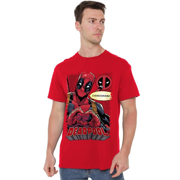 Deadpool Miesten Chimichanga Sydän T-paita