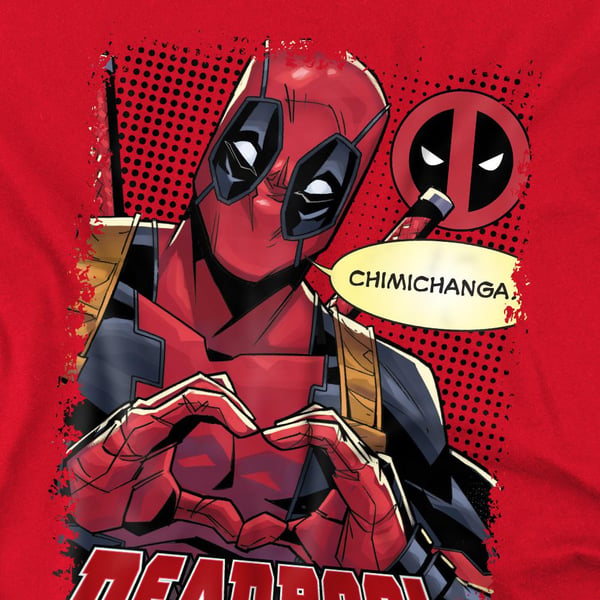 Deadpool Miesten Chimichanga Sydän T-paita