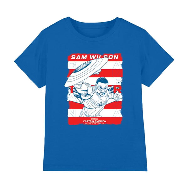 Captain America: Brave New World Barn/Kids Sam Wilson Amerikansk Flagga T-Shirt
