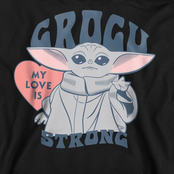 Star Wars: The Mandalorian Unisex Adult My Love Is Strong Baby Yoda Sweatshirt