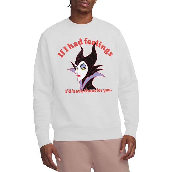 Disney Villains Unisex Adult If I Had Feelings Maleficent Sweatshirt