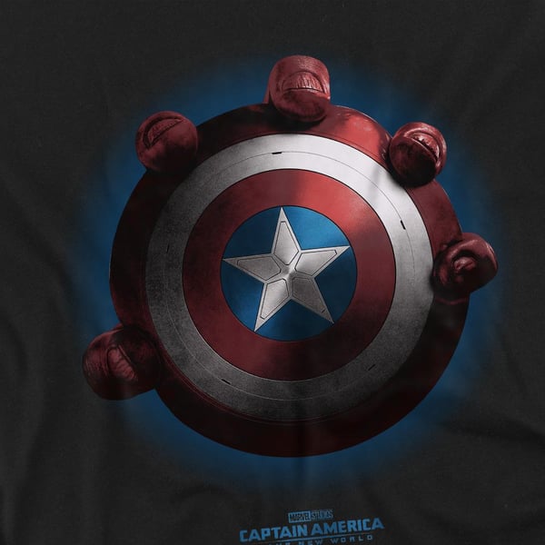 Captain America: Brave New World Mens Red Hulk Shield T-Shirt
