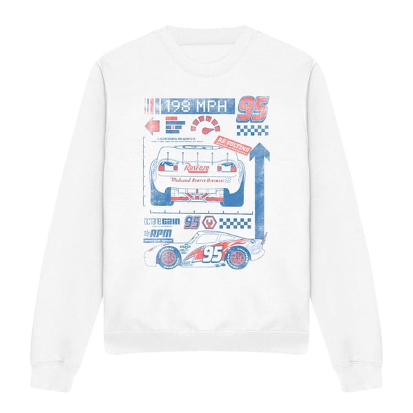 Cars Unisex Adult 198 MPH Lightning McQueen Sweatshirt