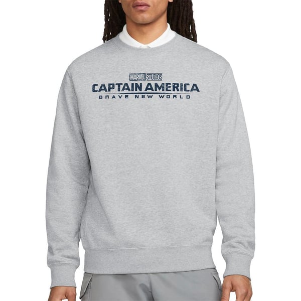 Captain America: Brave New World Unisex Adult Distressed Logo Sweatshirt