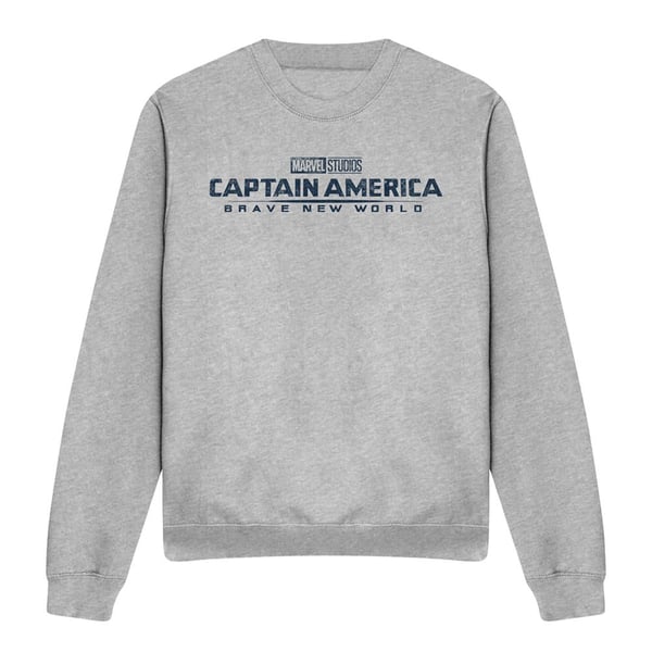 Captain America: Brave New World Unisex Adult Distressed Logo Sweatshirt