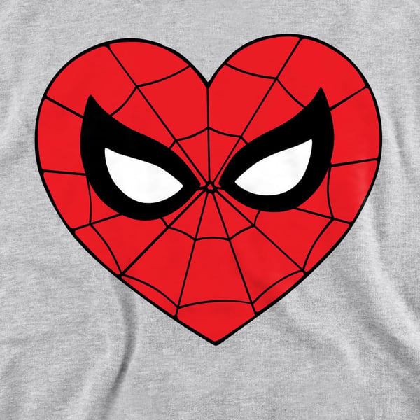 Spider-Man Unisex Adult Heart Sweatshirt