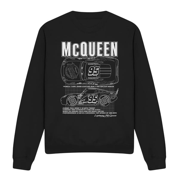 Autot Unisex Aikuisten Salama McQueen -siluetti collegepaita