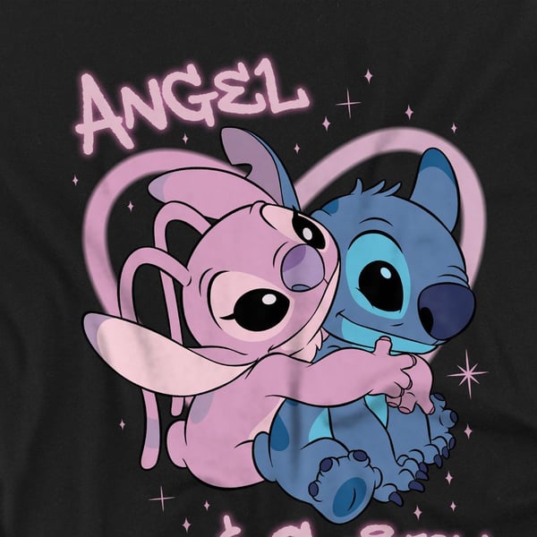 Lilo & Stitch Lasten Stitch & Angel Airbrush T-paita