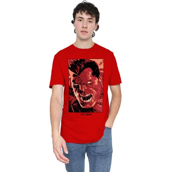Marvel Unisex Adult Red Hulk Roar T-Shirt