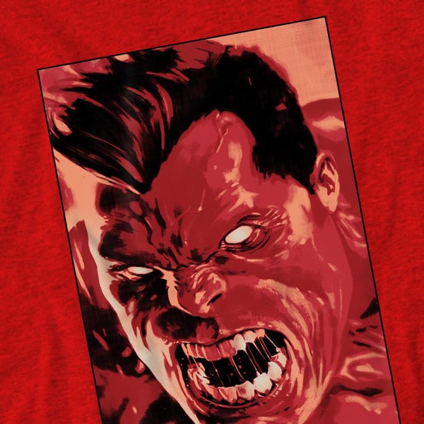 Marvel Unisex Adult Red Hulk Roar T-Shirt
