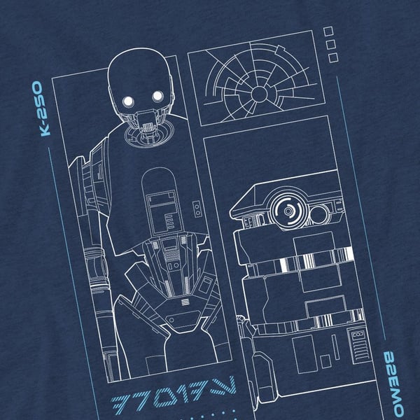 Star Wars: Andor Unisex aikuisten droidit T-paita