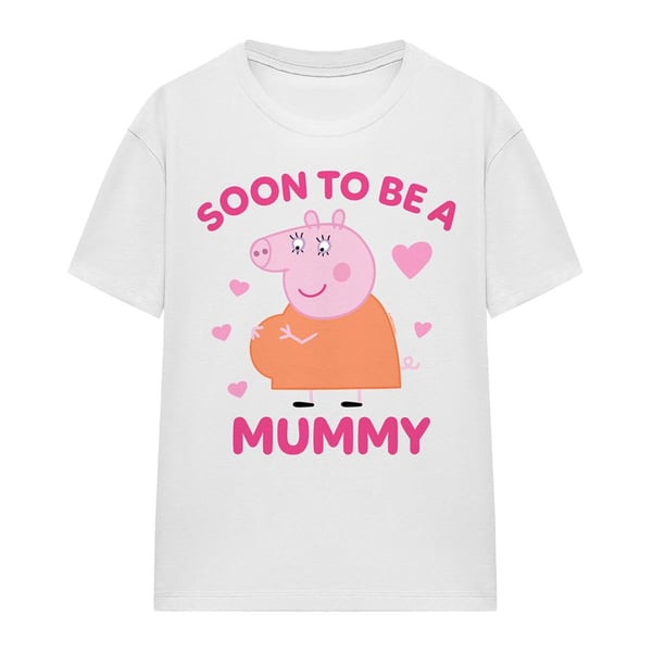 Peppa Pig Unisex aikuisten Soon To Be Mummy Pig T-paita