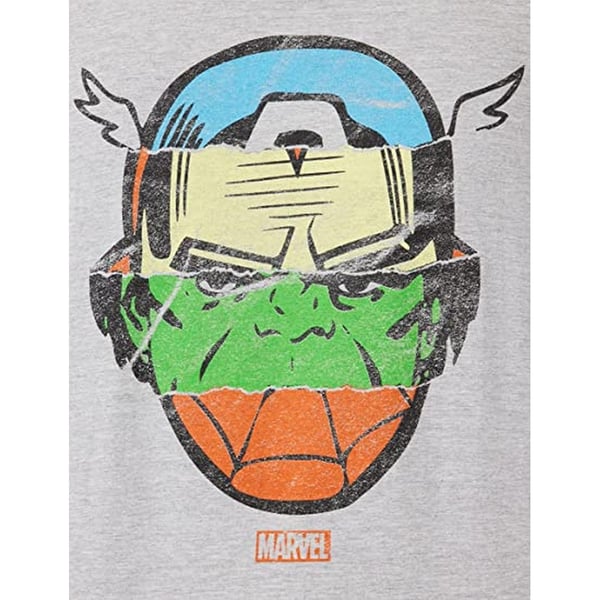 Marvel Avengers Herre ansigter Heather T-shirt