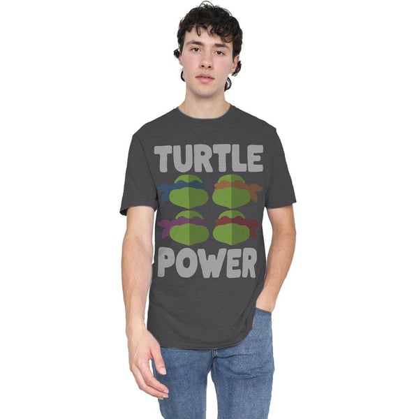 Teenage Mutant Ninja Turtles Unisex Adult Turtle Power Faces T-Shirt