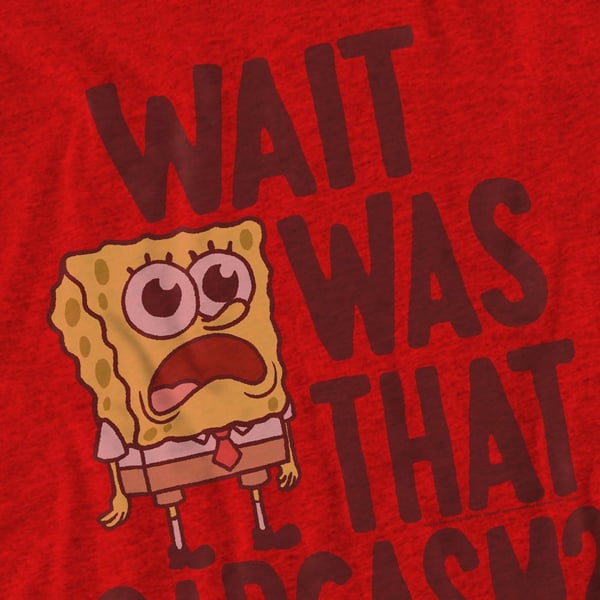 SpongeBob SquarePants Unisex Adult Sarcasm T-Shirt